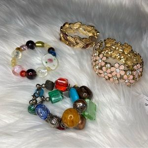 Lot of 4 different and unique multicolored bangles
